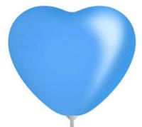 M 10"/25см Сердце Пастель DARK BLUE 100шт 105704 фото