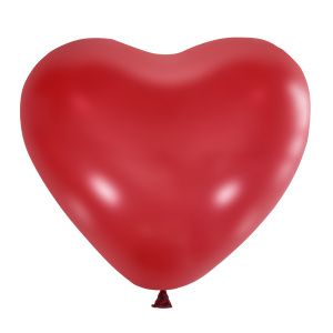 M 5"/13см Сердце Декоратор CHERRY RED 100шт шар латекс 6028596 фото
