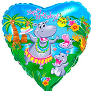 FM Серце И-111 BIRTHDAY HIPPO DANCING 18" 201663 201663U фото